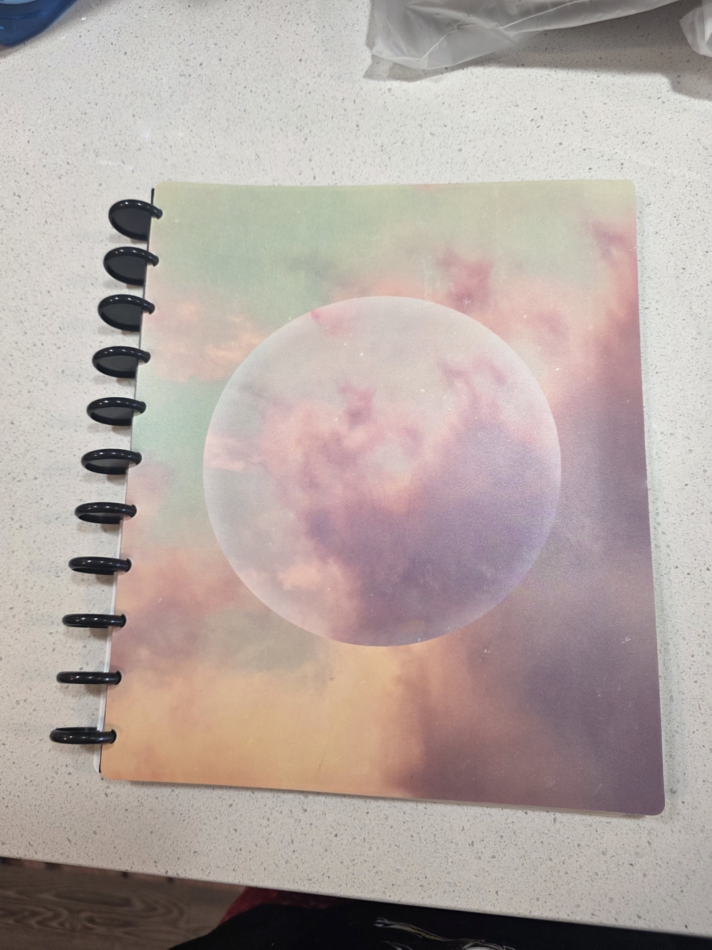Pastel Galaxy Disc Spiral Notebook - Pink, Purple, Mint